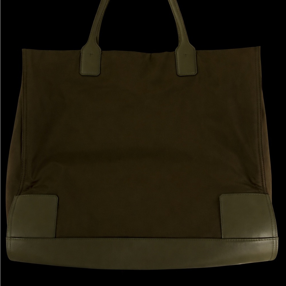 Tory Burch Black Nylon Interior Tote with Metal Logo Plaque - Picture 2 of 3